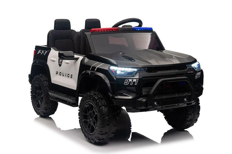 Polizei Elektro-Kinderauto 24V, 2-Sitzer, Allrad, mit Fernbedienung