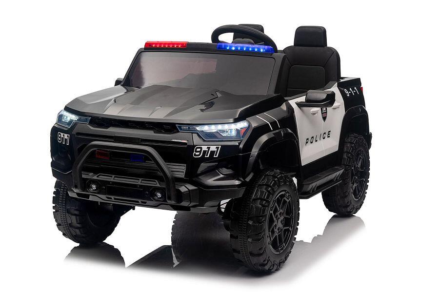 Polizei Elektro-Kinderauto 24V, 2-Sitzer, Allrad, mit Fernbedienung