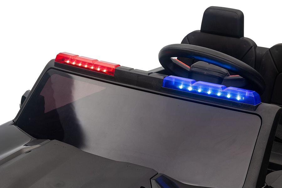Polizei Elektro-Kinderauto 24V, 2-Sitzer, Allrad, mit Fernbedienung