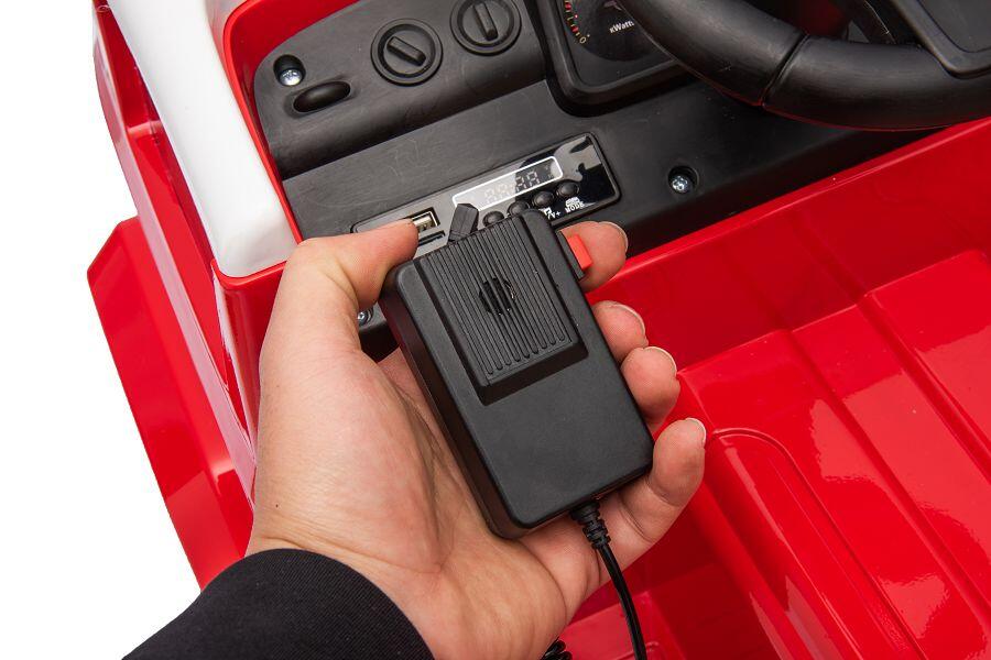 Feuerwehr Elektro-Kinderauto 12V, Allrad, mit Sirene, mit Fernbedienung