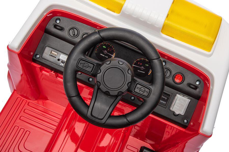 Feuerwehr Elektro-Kinderauto 12V, Allrad, mit Sirene, mit Fernbedienung