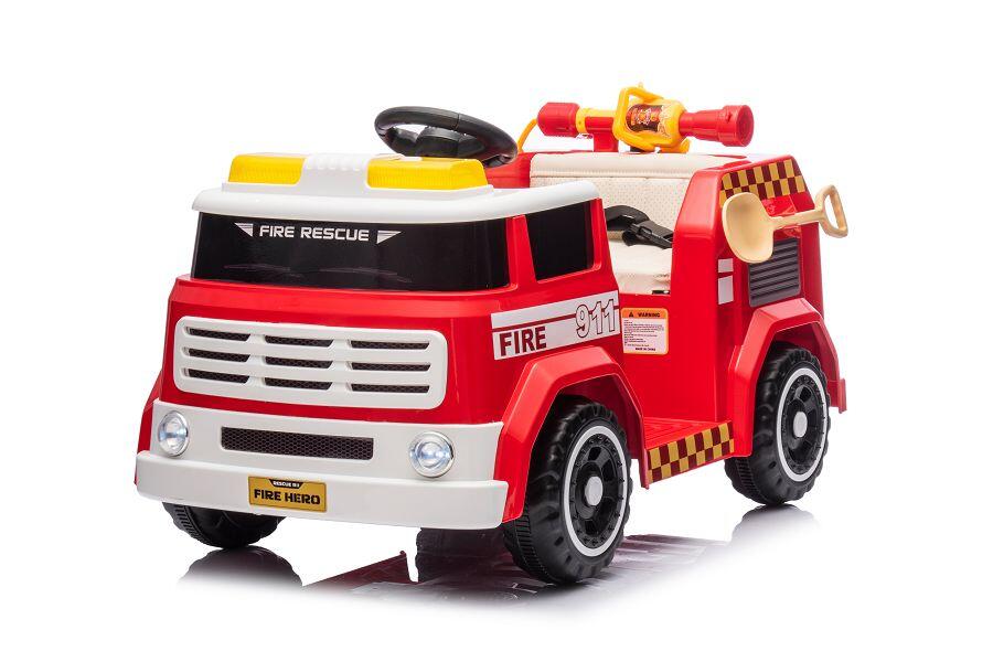 Feuerwehr Elektro-Kinderauto 12V, Allrad, mit Sirene, mit Fernbedienung