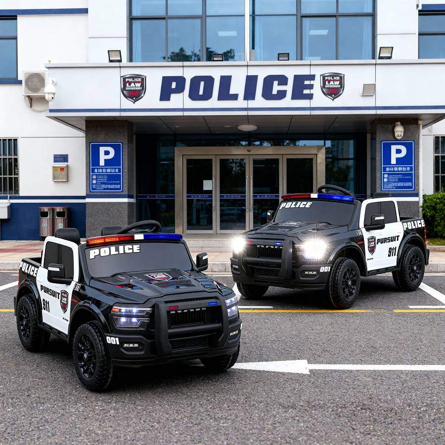 Polizei Dodge RAM 2500 Rebel Elektro-Kinderauto 24V, 2-Sitzer