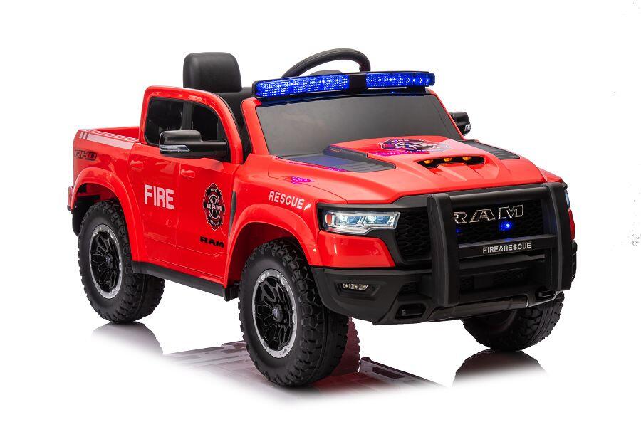 Feuerwehr Dodge RAM Elektro-Kinderauto 12V, Allrad, mit Sirene, mit Fernbedienung