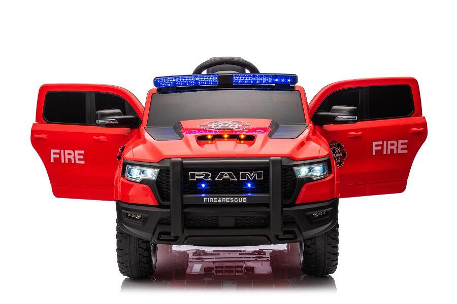 Feuerwehr Dodge RAM Elektro-Kinderauto 12V, Allrad, mit Sirene, mit Fernbedienung