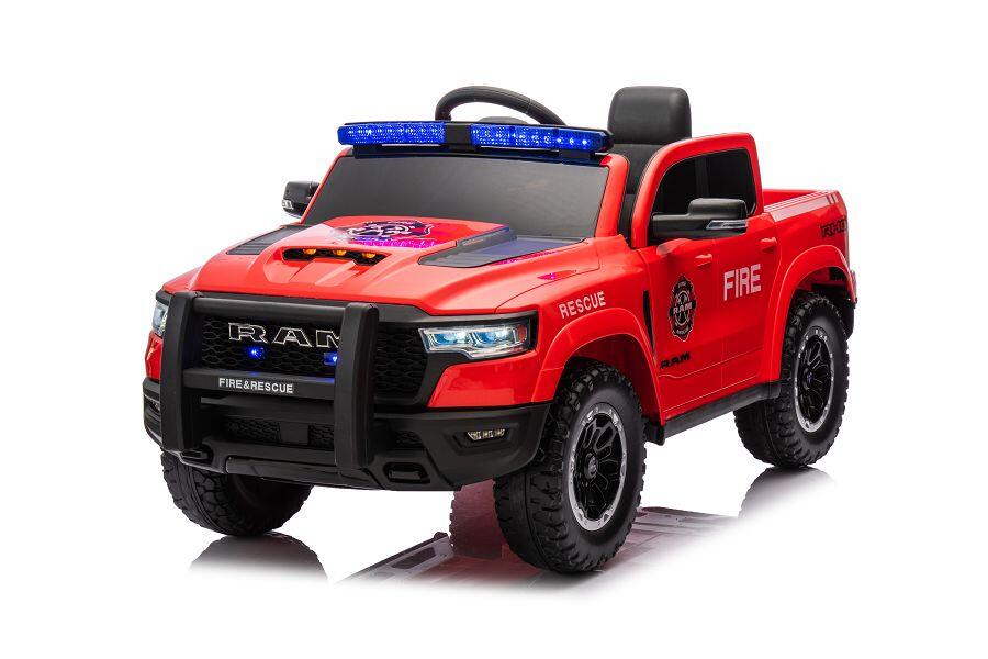 Feuerwehr Dodge RAM Elektro-Kinderauto 12V, Allrad, mit Sirene, mit Fernbedienung