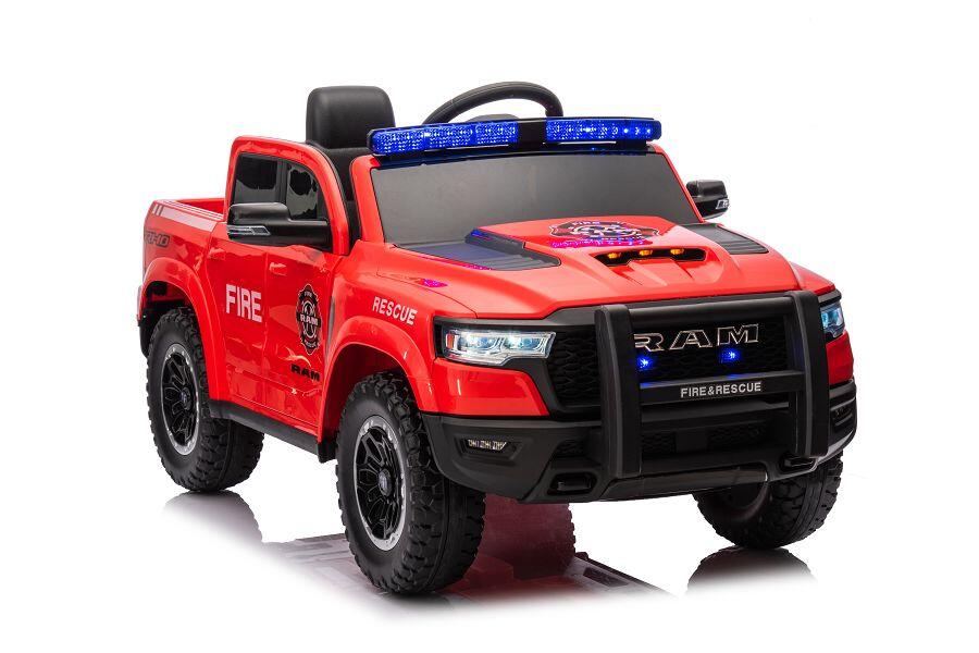 Feuerwehr Dodge RAM Elektro-Kinderauto 12V, Allrad, mit Sirene, mit Fernbedienung