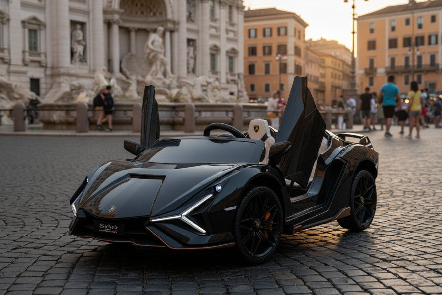 Lamborghini Sian Elektro-Kinderauto 24V, 2-Sitzer, Allrad, mit Fernbedienung