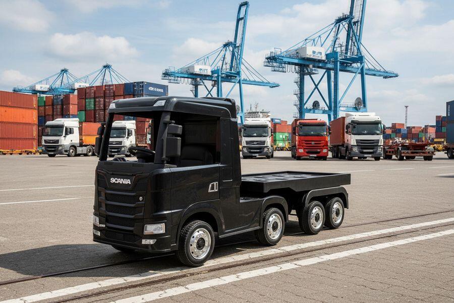 Scania R Series Elektro-Kinder-LKW 24V, mit Anhänger, mit Fernbedienung