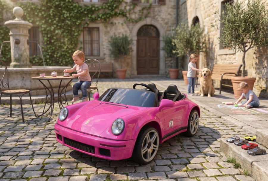 Porsche RUF Elektro-Kinderauto 24V, 2-Sitzer, Brushless, mit Fernbedienung