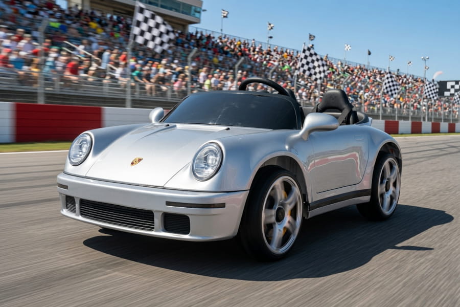 Porsche RUF Elektro-Kinderauto 24V, 2-Sitzer, Brushless, lackiert, mit Fernbedienung