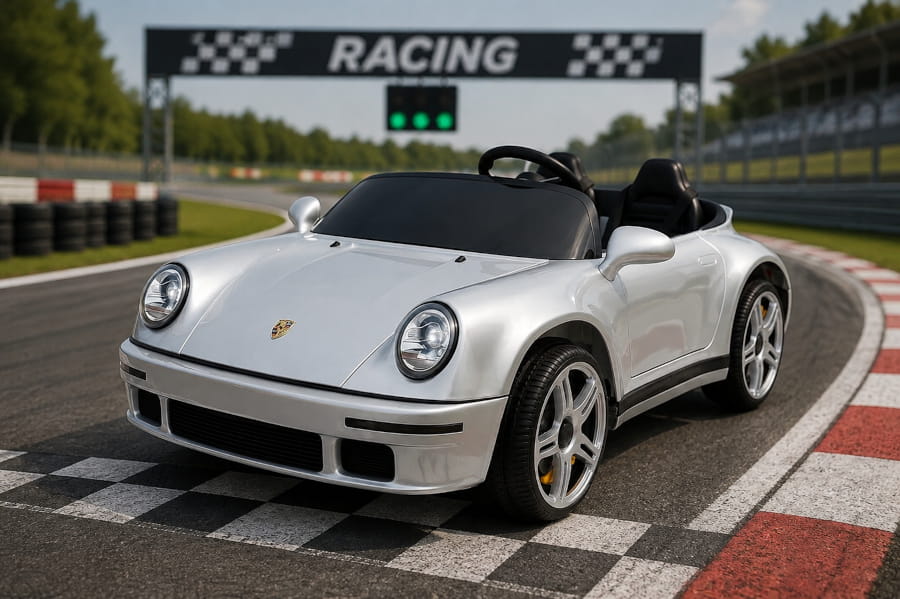 Porsche RUF Elektro-Kinderauto 24V, 2-Sitzer, Brushless, lackiert, mit Fernbedienung
