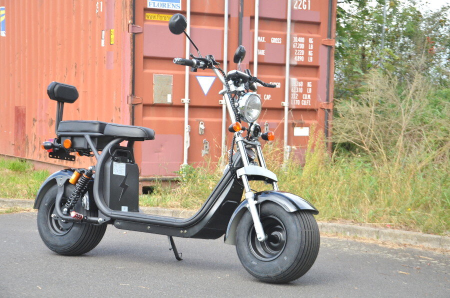 Coco Bike Fat E-Scooter 60V 1500W, bis 40 km/h, ca. 45 km Reichweite, mit Straßenzulassung