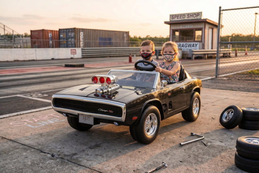 Dodge Charger Elektro-Kinderauto 24V, 2-Sitzer, mit Fernbedienung